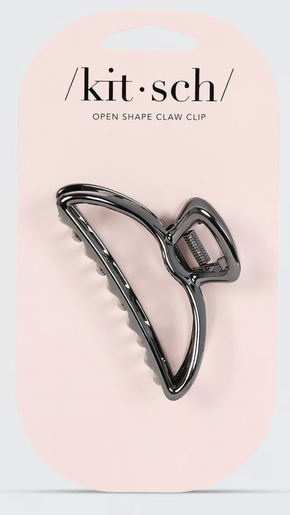 /Kit-sch/ Open Shape Claw Clip - Hematite