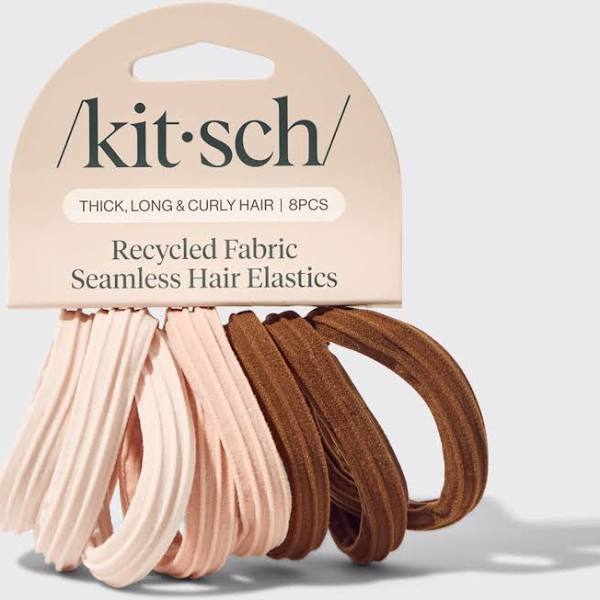 /Kit-sch/- Eco-Friendly Seamless Hair Elastics 8pc Blush