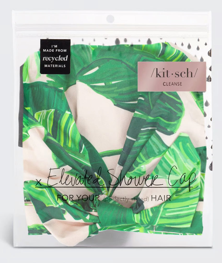 /Kit-ch/ Luxury Shower Cap - Palm Print