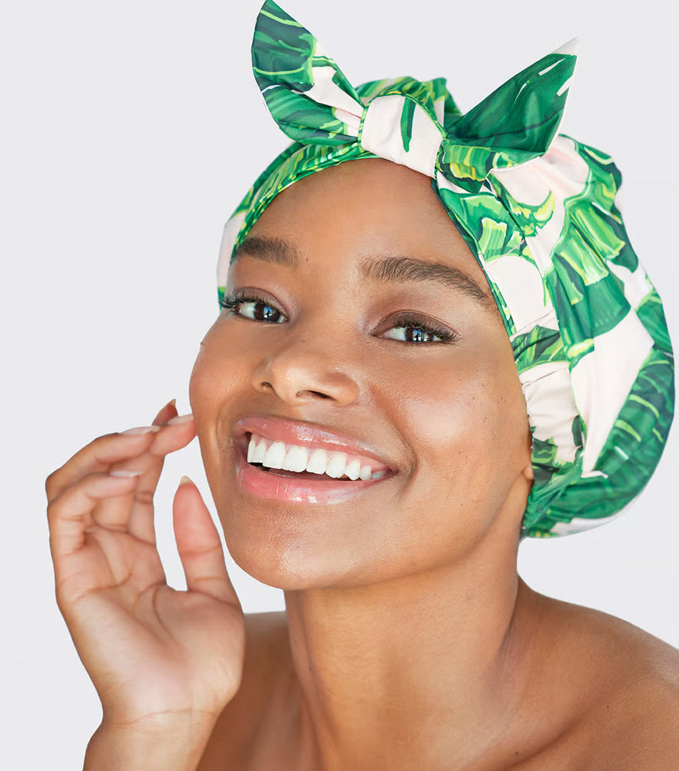 /Kit-ch/ Luxury Shower Cap - Palm Print