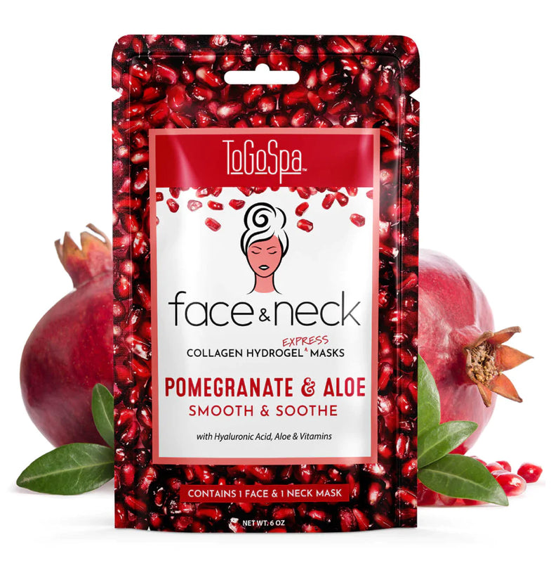 TOGOSPA- POMEGRANATE & ALOE FACE & NECK EXPRESS MASKS