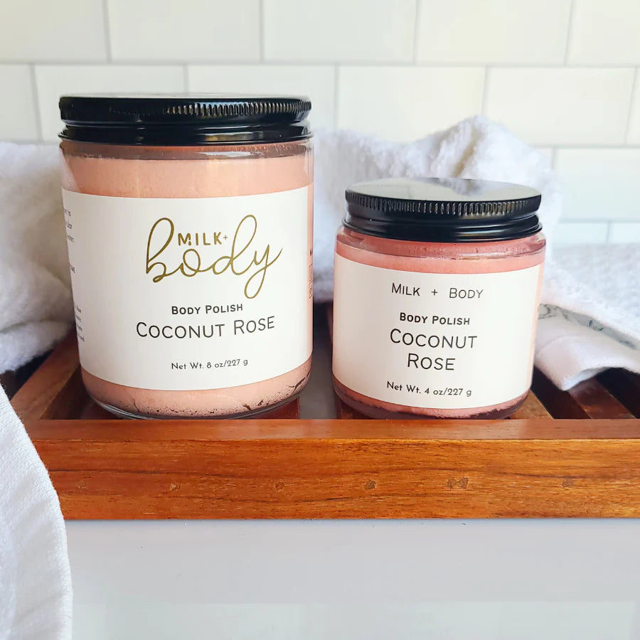 MilkBody Coconut Rose Body Polish 4oz