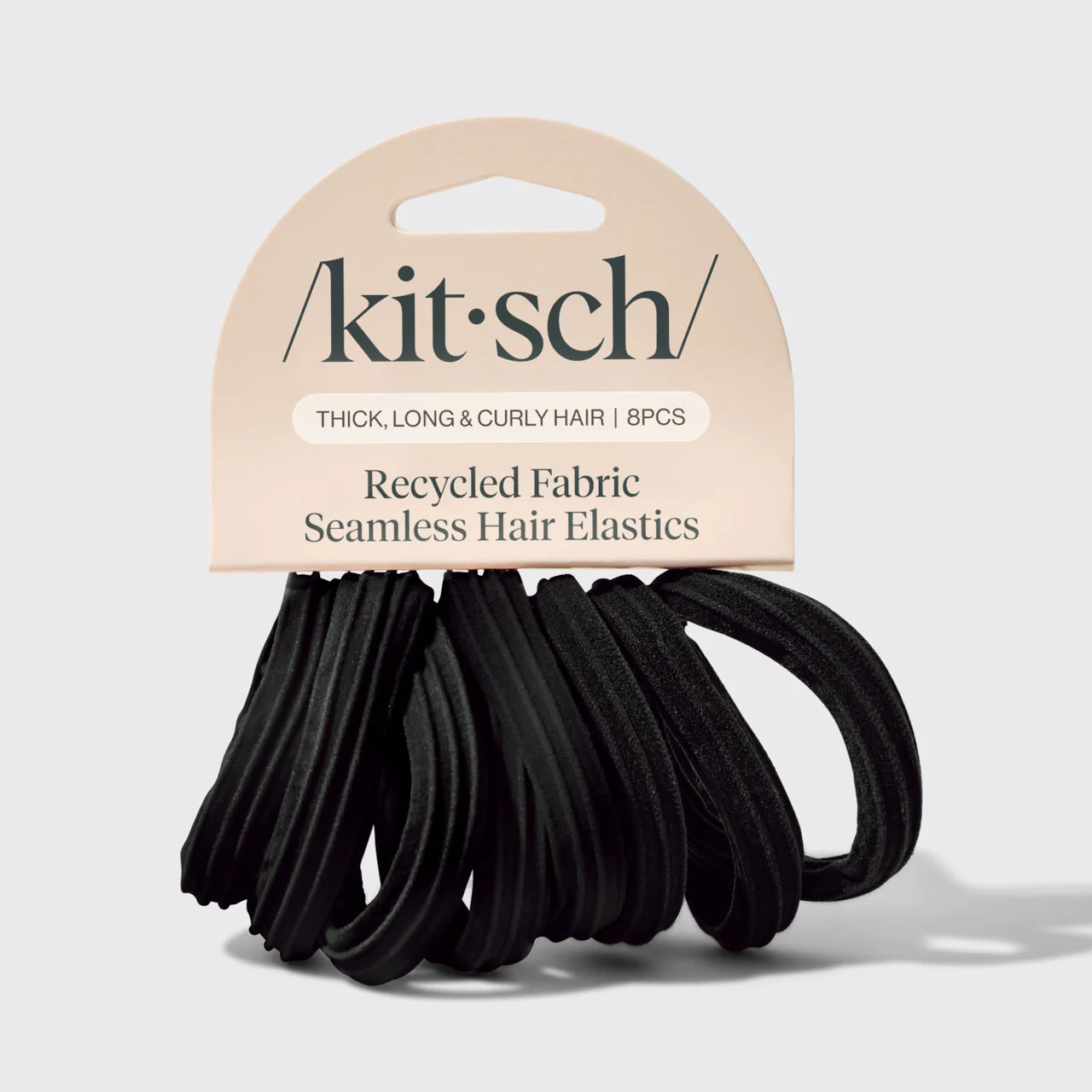 /Kit-sch/- Eco-Friendly Seamless Hair Elastics 8pc Black