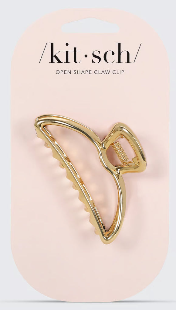 /Kit-sch/ Open Shape Claw Clip - Gold