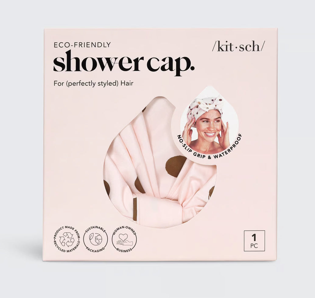 /Kit-ch/ Luxury Shower Cap - Blush Dot