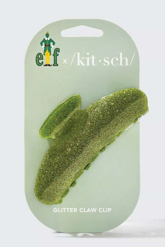 Elf X Kitsch Glitter Claw Clip - Green